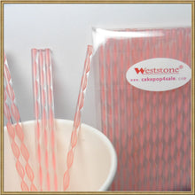 Load image into Gallery viewer, 100pcs 6" (15cm) Acrylic Sticks For Cake Pops or Lollipop Candy - Pink Swirl