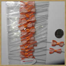 Load image into Gallery viewer, 25 Pcs Pre-tied  Orange Ribbon Bows for Wedding Birthday Party