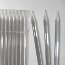 Load image into Gallery viewer, 20pcs Pointed Candy Apple Sticks - Clear Acrylic, 6" (150mm) x 1/4" (6mm)