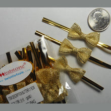 Load image into Gallery viewer, 100pcs x (6" Gold Lollipop Stick + Bag + Gold Bows) for cake pops