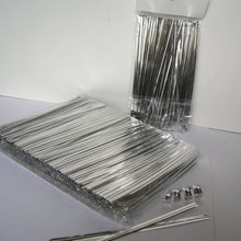Load image into Gallery viewer, 1000pcs 4" SILVER metallic twist ties foil twist ties for cello bags treat bags in birthday party wedding party