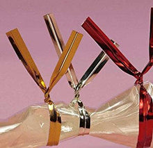 Load image into Gallery viewer, 1000pcs 4" SILVER metallic twist ties foil twist ties for cello bags treat bags in birthday party wedding party