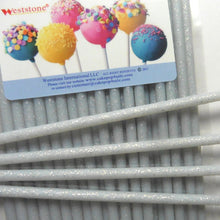 Load image into Gallery viewer, Gold and Silver - 50pcs 6" or 4" x 5/32" Plastic  Lollipop Sticks for Cake Pops