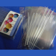 Load image into Gallery viewer, Weststone 50pcs 4", 6" or 8" clear Lollipop Sticks + 50 Poly Bags + 50 clear Twist Ties for Cake Pops Lollipop candy