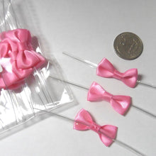 Load image into Gallery viewer, 25pcs x (6" pink Lollipop Stick + Bag + pink Bows) for cake pops