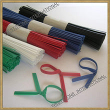 Load image into Gallery viewer, 200pcs Plastic twist ties 5" x 5/32" - Clear Flat