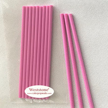 Load image into Gallery viewer, Pink - 50pcs 6" x 5/32" Plastic  Lollipop Sticks for Cake Pops