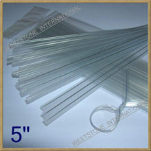 Load image into Gallery viewer, 200pcs Plastic twist ties 5" x 5/32" - Clear Flat