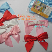 Load image into Gallery viewer, 50pcs 3 1/2" Red Pre-Tied or Self-Adhesive Ribbon Bow for cello bags in Christmas Party