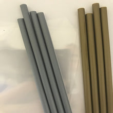 Load image into Gallery viewer, Gold and Silver Cake Pop Sticks, with silver and gold Ribbon Bows", along with 3" x 5" Clear Plastic bags - Qty 50/pack