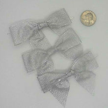 Load image into Gallery viewer, 50pcs 3 1/2" Orange Satin Pre-Tied or Self-Adhesive Ribbon Bow for cello bags in Christmas Party