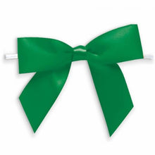 Load image into Gallery viewer, 50pcs 3 1/2" Green Pre-Tied or Self-Adhesive Ribbon Bow for cello bags in Christmas Party