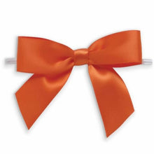 Load image into Gallery viewer, 50pcs 3 1/2" Orange Satin Pre-Tied or Self-Adhesive Ribbon Bow for cello bags in Christmas Party