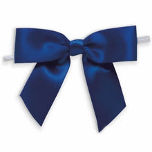 Load image into Gallery viewer, 50pcs 3 1/2" Royal Blue Satin Pre-Tied or Self-Adhesive Ribbon Bow for cello bags in Christmas Party