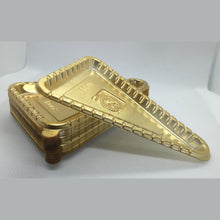 Load image into Gallery viewer, Weststone - Gold Triangle Pie Slice Tray 4"x 3" x 1/4" - 25/Pack for Cupcakes, Muffins, Birthday Cakes and Other Mini Deserts