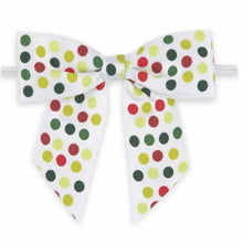 Load image into Gallery viewer, 50pcs 3 1/2" Christmas Dot Satin Pre-Tied or Self-Adhesive Ribbon Bow for cello bags in Christmas Party