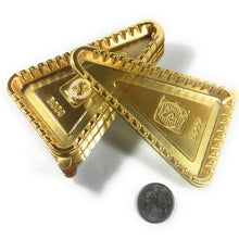 Load image into Gallery viewer, Weststone - Gold Triangle Pie Slice Tray 4"x 3" x 1/4" - 25/Pack for Cupcakes, Muffins, Birthday Cakes and Other Mini Deserts