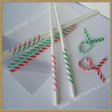 Load image into Gallery viewer, 60 pcs 4 1/2" stripy printing Lollipop Sticks for Cake Pops