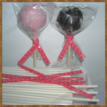 Load image into Gallery viewer, 50pcs 6" Lollipop Stick, 50 pcs Poly Bag,  50pcs Twist Tie for cake pops