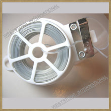 Load image into Gallery viewer, 65FT Plastic Twist Tie Spool with Cutter - Clear Oval