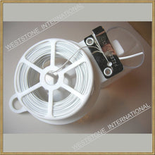 Load image into Gallery viewer, 65FT Plastic Twist Tie Spool with Cutter - White Oval