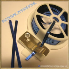 Load image into Gallery viewer, 65FT Metallic Twist Tie Spool with Cutter - Blue