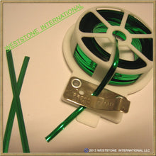Load image into Gallery viewer, 65FT Metallic Twist Tie Spool with Cutter - Green