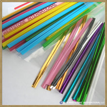 Load image into Gallery viewer, 50pcs X (6" Multi-color Plastic Lollipop Stick + Bag + Twist Ties) for cake pops Lollipop Candy