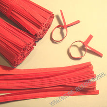Load image into Gallery viewer, 100pcs 4" Paper Twist Ties - 12 colors for cello bag