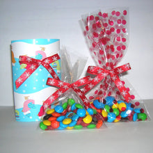 Load image into Gallery viewer, 25 Black dot Satin Pre-Tied Ribbon Bow for cello bag in wedding and Party