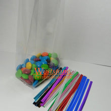 Load image into Gallery viewer, 100pcs 5x3X13 - 1.5mil crystal clear gusseted cello bag + free twist tie (13130)