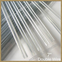 Load image into Gallery viewer, 100 pcs 7 in Plastic Twist Ties  - White Double Wire