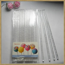 Load image into Gallery viewer, 50pcs 8" (20cm)  Clear Bubble Acrylic Sticks For Cake Pops Lollipop Candy