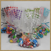 Load image into Gallery viewer, 100pcs 4"X 6" polka dot cello bags + matched twist ties for party gift packing