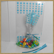 Load image into Gallery viewer, 100pcs 4"X 6" polka dot cello bags + matched twist ties for party gift packing