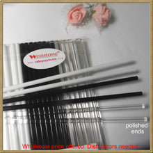 Load image into Gallery viewer, 100pcs 6" (15cm) Acrylic Sticks For Cake Pops or Lollipop Candy - Black Swirl