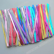 Load image into Gallery viewer, Weststone 100pcs 6" Metallic Twist Ties to Seal Homemade Lollipops, or to Decorate Floral Bouquets and Favor Boxes.