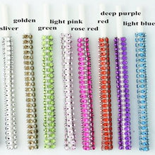 Load image into Gallery viewer, 24pcs/48pcs Bling Candy Apple Sticks Silver Rhinestone Candy Apple Sticks