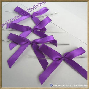 100pcs 4"x6" Polka Dot Purple Gift Bag + Twist Ties for Wedding Birthday Party