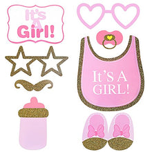 Load image into Gallery viewer, Amazon.com: Tinksky 29pcs Baby Shower Photo Props, Baby Bottle Masks Pink Photobooth Props Newborn Girl Gift Party Decorations: Gateway
