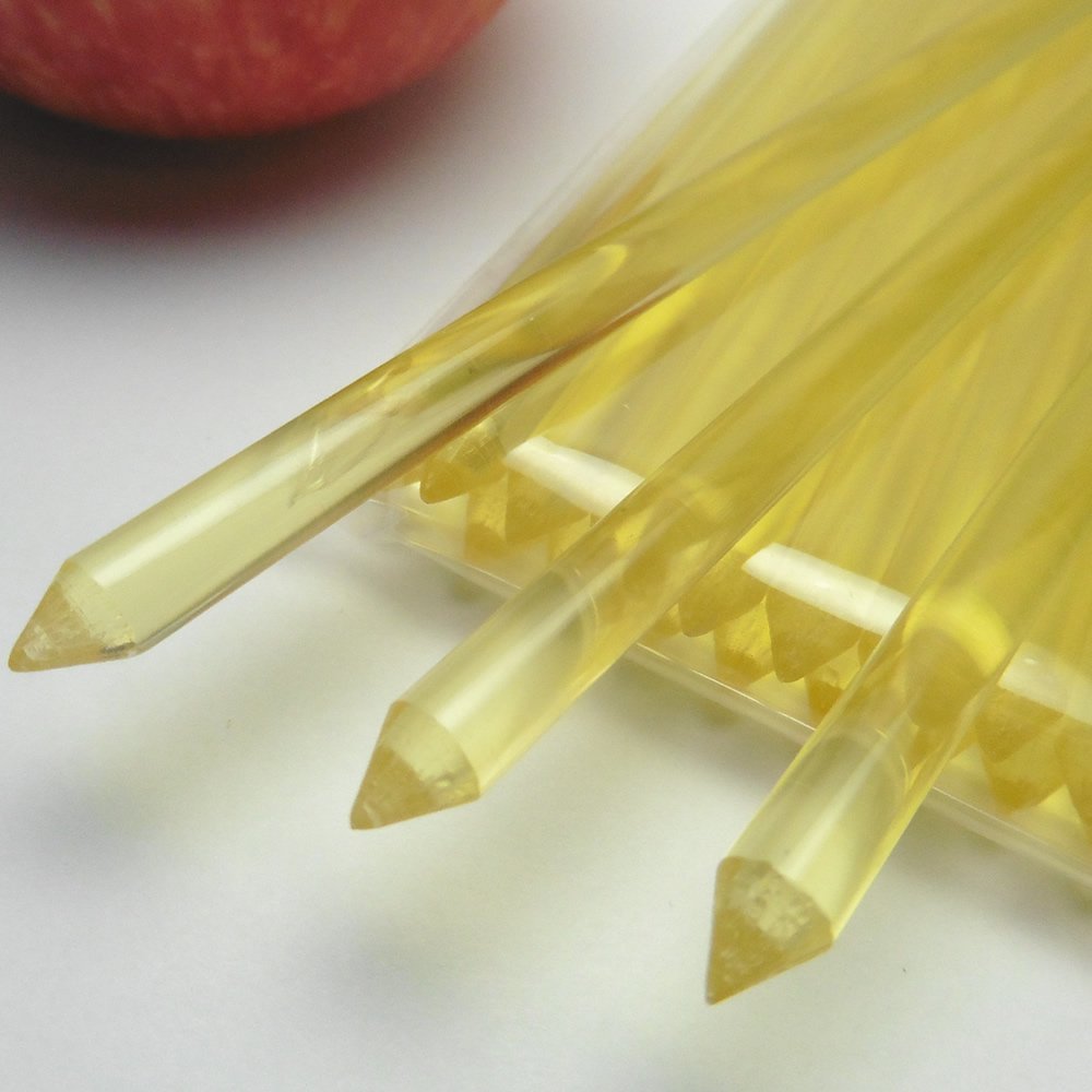 40pcs 6 in GOLD/YELLOW Pointed Acrylic Sticks For Cake Pops or Candy Apple - Heavy duty