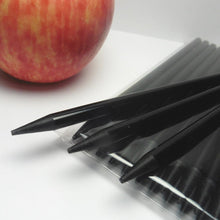 Load image into Gallery viewer, 40pcs 6 in BLACK Pointed Acrylic Sticks For Cake Pops or Candy Apple - Heavy duty