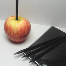 Load image into Gallery viewer, 40pcs 6 in BLACK Pointed Acrylic Sticks For Cake Pops or Candy Apple - Heavy duty