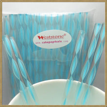 Load image into Gallery viewer, Heavy duty Blue Swirl - 40pcs 6 in x 7/32 Acrylic Sticks For Cake Pops or Candy Apple