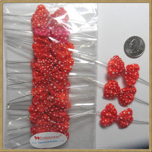 Load image into Gallery viewer, 25 Pcs Pre-tied Red Polks dot Ribbon Bows for Wedding Birthday Party