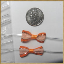 Load image into Gallery viewer, 25 Pcs Pre-tied  Orange Ribbon Bows for Wedding Birthday Party