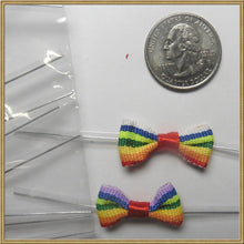 Load image into Gallery viewer, 25pcs 1 1/8&quot; X 1/2&quot; Pre-tied Rainbow Ribbon Bows