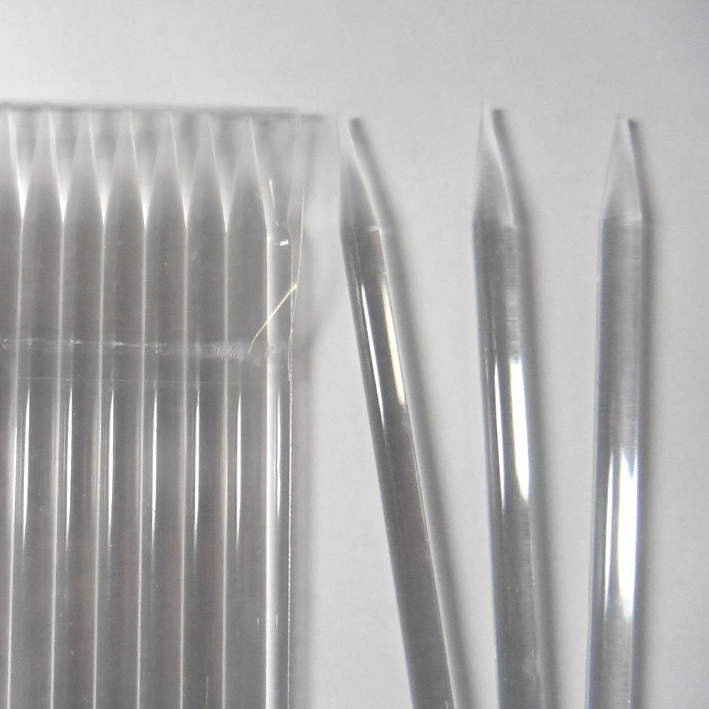 20pcs Pointed Candy Apple Sticks - Clear Acrylic, 6