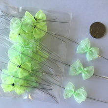 Load image into Gallery viewer, 25pcs Light Green 25 mm Pre-Tied Ribbon Bows in wedding or birthday Party