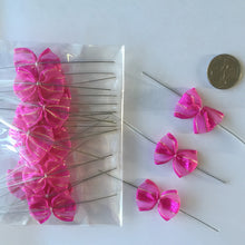 Load image into Gallery viewer, 25pcs Violet 3 mm x 2 mm Pre-Tied Ribbon Bows in wedding or birthday Party